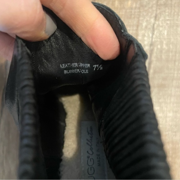 UGG Collection Felisa Black Leather Booties - Picture 6 of 8